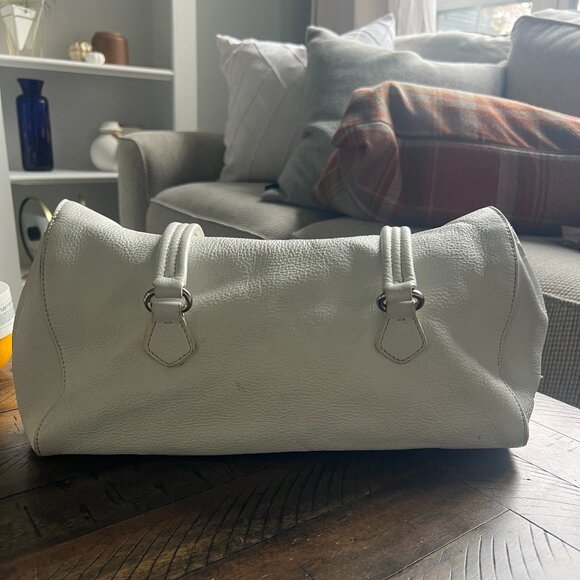 Authentic White Prada Vitello Daino Bianco Leather Bag BR2375 - Picture 8 of 9